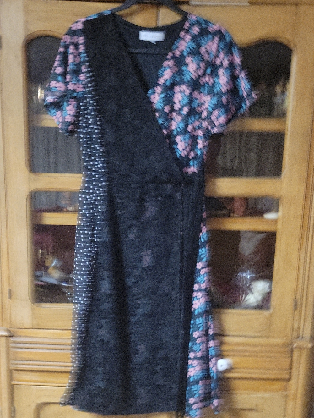 Piper & Scoot Mixed Media Shift Dress Sz Small